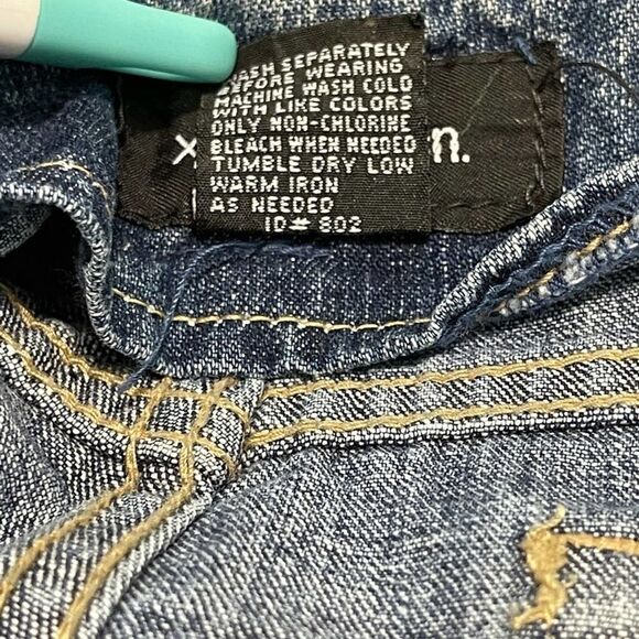 Women's Xhilaration Vintage Wide Leg Cropped Jeans Size 11 Medium Wash Flare - Picture 11 of 12